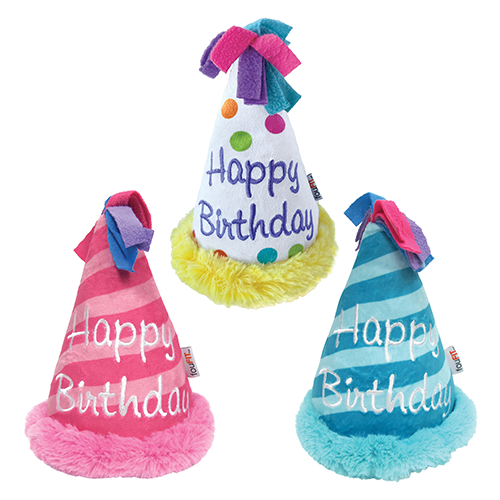 Birthday Hat Crinkle Dog Toys