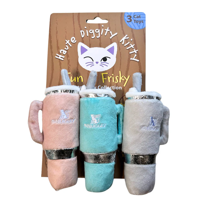 Haute Diggity Kitty Snuggly Cup Cat Toys (3 pack)