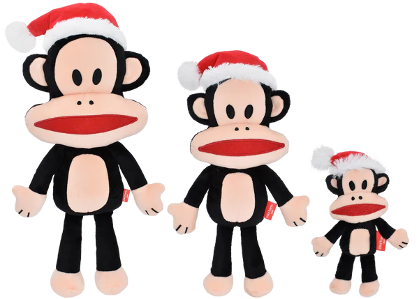 Paul Frank Julius Monkey Santa Hat Dog Toy