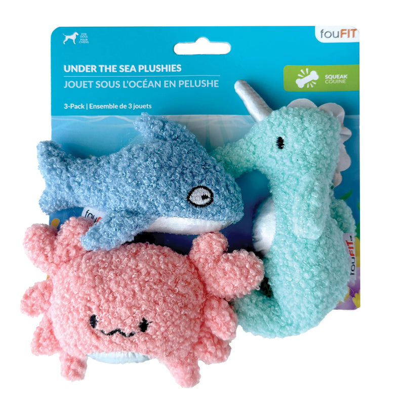 Under the Sea 3-Pack Dog Toys