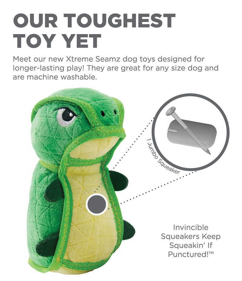 Outward Hound Seamz Dino Plush Dog Toy